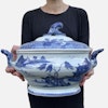 Chinese antique underglazed blue and white Tureen, Qianlong Period #1220