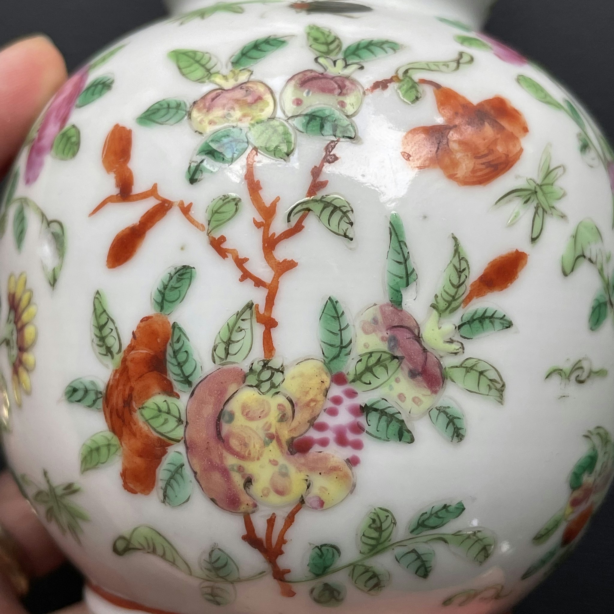 Antique Chinese Double Gourd Vase, Qing Dynasty Mid 19th c #1251