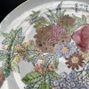 Antique Chinese plate decorated with peach and pomegranate, republic #1255