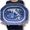 Antique Chinese Export Blue and White Porcelain platter, Qianlong period #1275