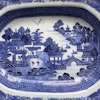 Antique Chinese Export Blue and White Porcelain platter, Qianlong period #1275