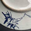 Antique Chinese charger in underglazed blue and white, 19th c Qing Dynasty #1285