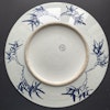 Antique Chinese charger in underglazed blue and white, 19th c Qing Dynasty #1285