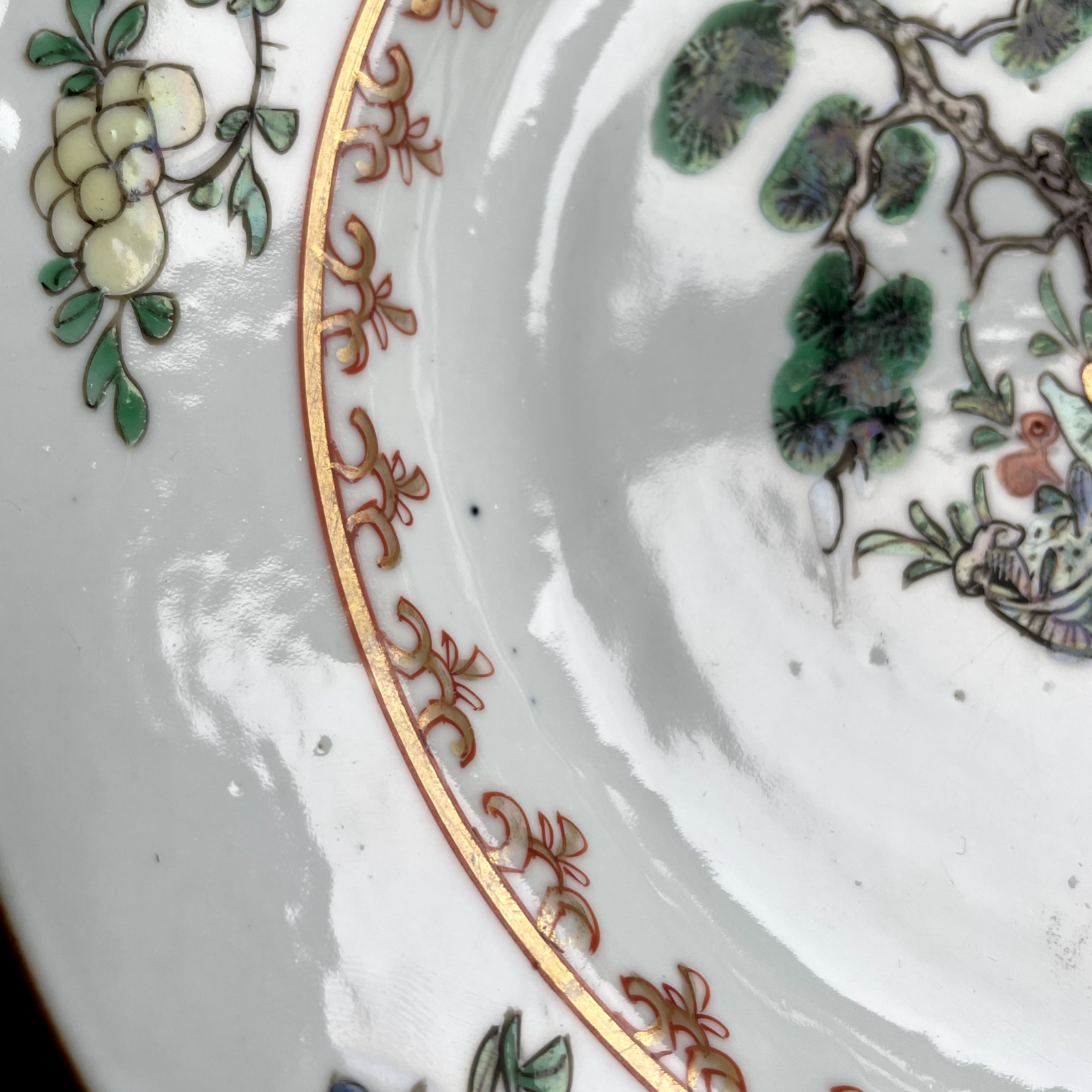 *RESERVED ITEM *Antique Chinese Famille Verte plate, Kangxi / Yongzheng period #1289