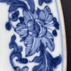 Antique Chinese underglazed blue charger with famille rose, 18th c, Qing #1308