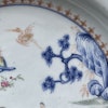 Antique Chinese underglazed blue plate with Famille Rose, Qianlong, Qing #1306