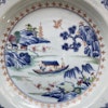 Antique Chinese underglazed blue plate with Famille Rose, Qianlong, Qing #1302