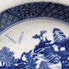 Antique Chinese blue and white plate with landscape painting, Qianlong period #1338