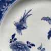 Antique Chinese blue and white plate Cuckoo in the house, Qianlong #1336