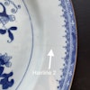 Antique Chinese serving plate in blue and white, Qianlong period #1325