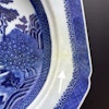 Antique Chinese platter in blue and white, Qianlong period #1327