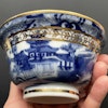 Antique Chinese blue and white tea bowl with lid / Gaiwan with Gilt clobbering 18th / 19th c #1346