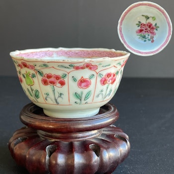 Antique Chinese famille rose tea cup 18th century #1363