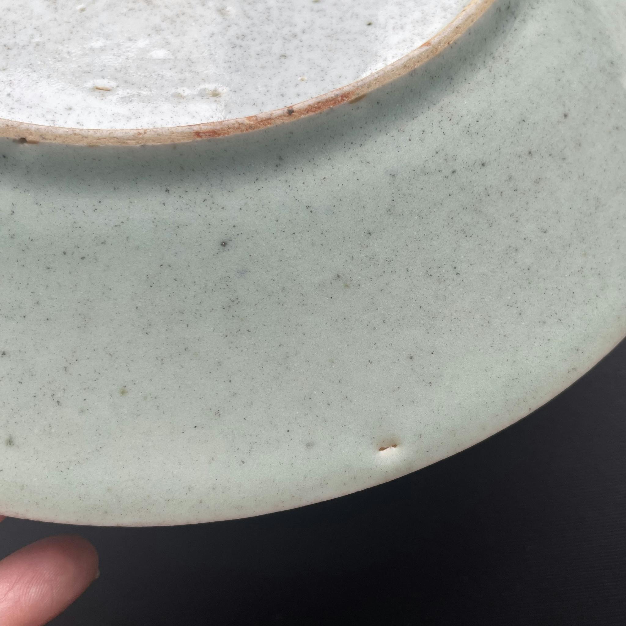 Antique Chinese celadon plate with An Ba Xian, Daoguang 19th c, #1379