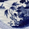 Antique Chinese underglazed blue and white plate, Jiaqing 18th / 19th c #1402