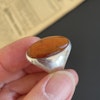 Vintage natural amber ring butterscotch danish design sterling silver 9g