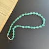 50's Vintage Chinese export to Sweden TURQUOISE necklace with silver clasp 39g