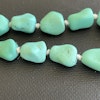 50's Vintage Chinese export to Sweden TURQUOISE necklace with silver clasp 39g