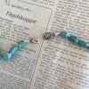 50's Vintage Chinese export to Sweden TURQUOISE necklace with silver clasp 39g