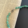 50's Vintage Chinese export to Sweden TURQUOISE necklace with silver clasp 39g