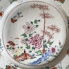 Antique Chinese famille rose plate / under tray, Qianlong, 18th c #1418