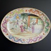 Antique Chinese rose mandarin platter, Jiaqing / Daoguang #1432