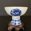 Antique Chinese blue and white stemcup with dragons, Tongzhi #1433