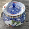 Chinese famille rose Porcelain lidded jar mid early 1900s republic period #1438