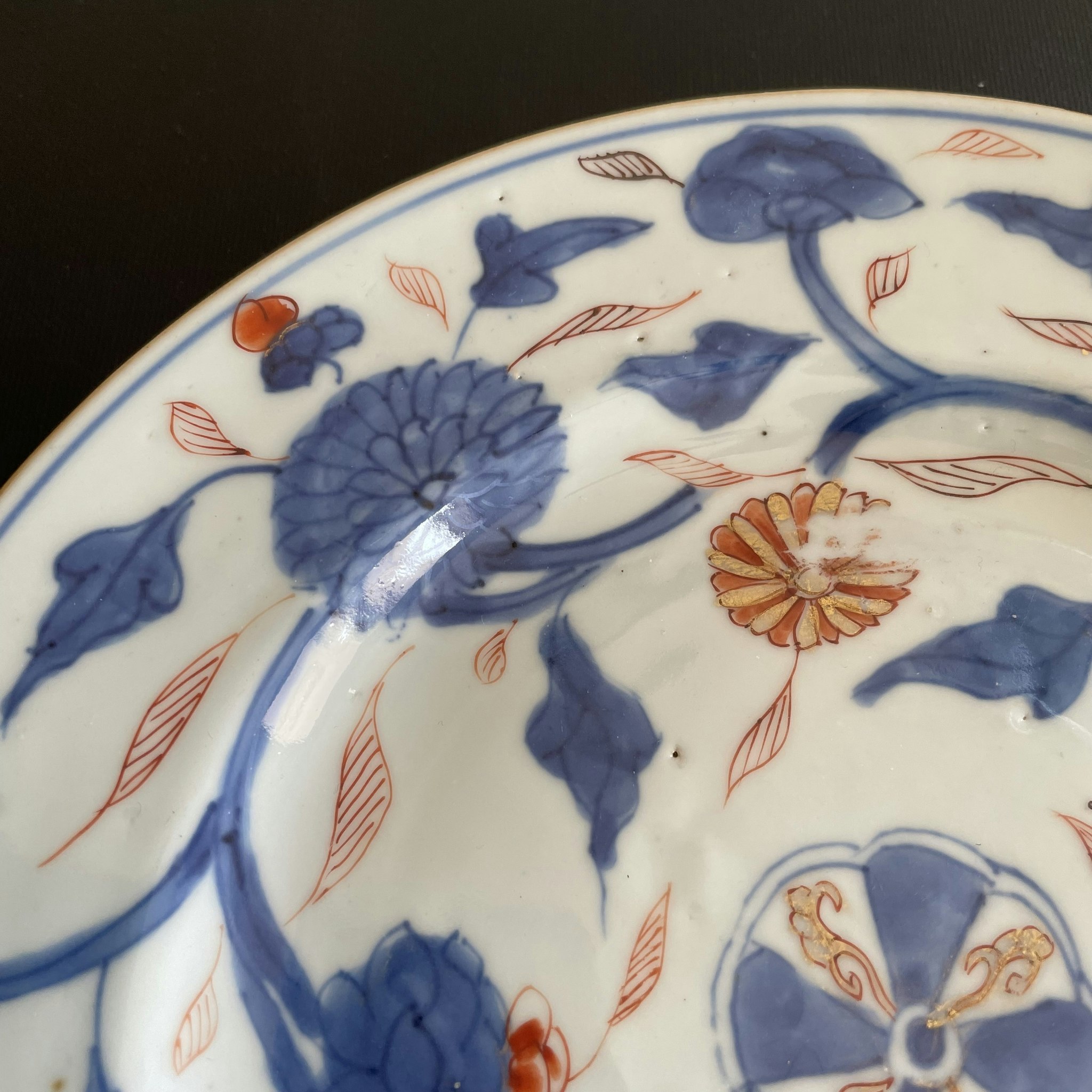 Antique Chinese imari plate, first half of the 18th c, Qing Dynasty #1450