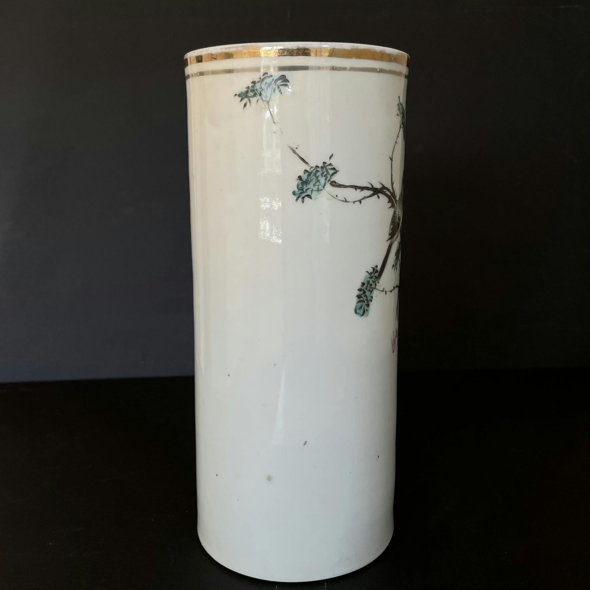 An Antique Chinese Porcelain Brush Pot / Hat stand  Republic #1458