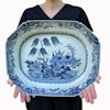Antique Chinese platter in blue and white, Qianlong period #1469