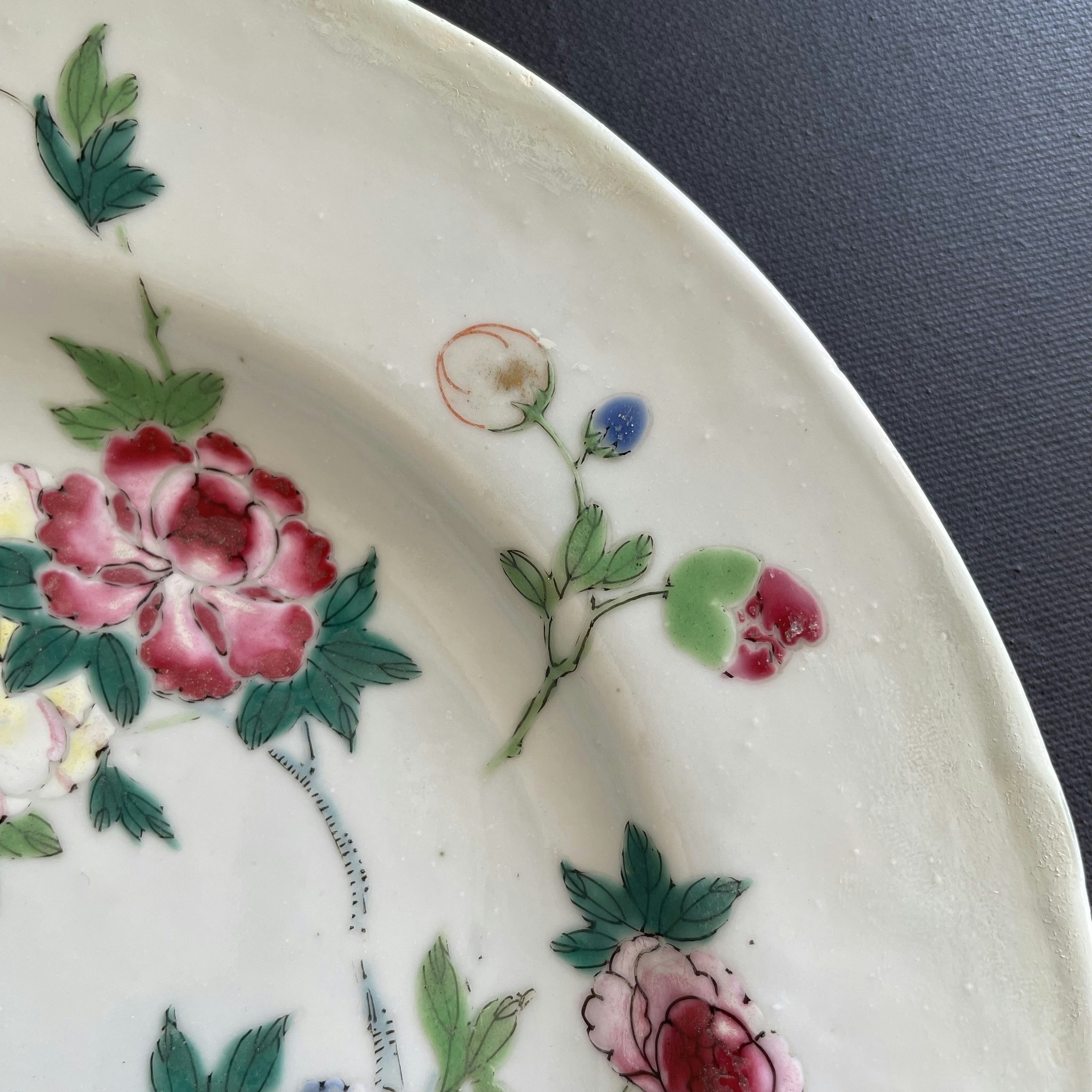 Chinese famille rose plate, Qianlong, 18th c #1488