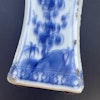 Chinese blue and white rectangular meiping vase , Kangxi period #1495