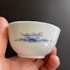 Chinese blue and white teacup and saucer, Nanking Cargo #1502