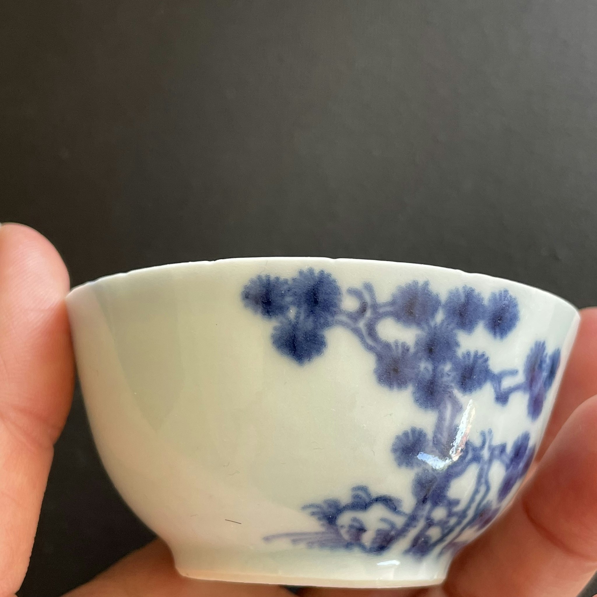 Chinese blue and white teacup and saucer, Nanking Cargo #1503