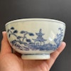 Chinese blue and white bowl and saucer dish, Nanking Cargo #1505