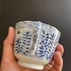 Chinese Antique Teacup & Saucer in blue and white, Late Qing Dynasty #1511