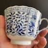 Chinese Antique Teacup & Saucer in blue and white, Late Qing Dynasty #1513
