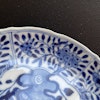 Chinese Antique Teacup & Saucer in blue and white, Late Qing Dynasty #1512