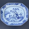 Chinese Antique Underglazed Blue and White Platter, Qianlong Period #1523