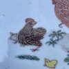 Chinese antique famille rose plate with roosters, 18th century #1526