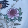 Chinese antique famille rose plate with roosters, 18th century #1526