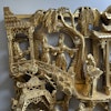 Chinese Antique 3D woodcarving gilt gold wood carving Late Qing Dynasty #1530