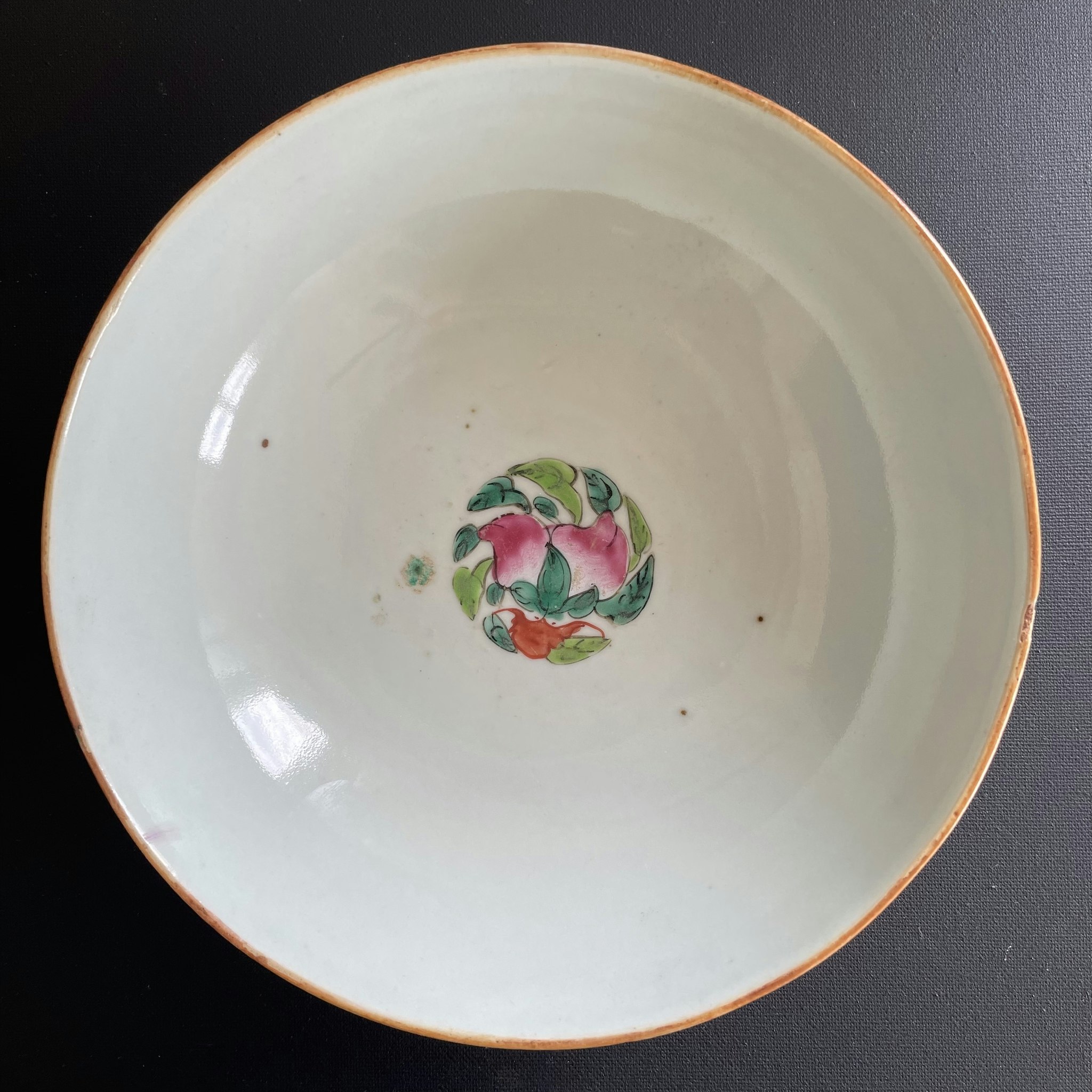 Chinese Antique Porcelain bowl with four seasons flowers, Mid 19th c #1538