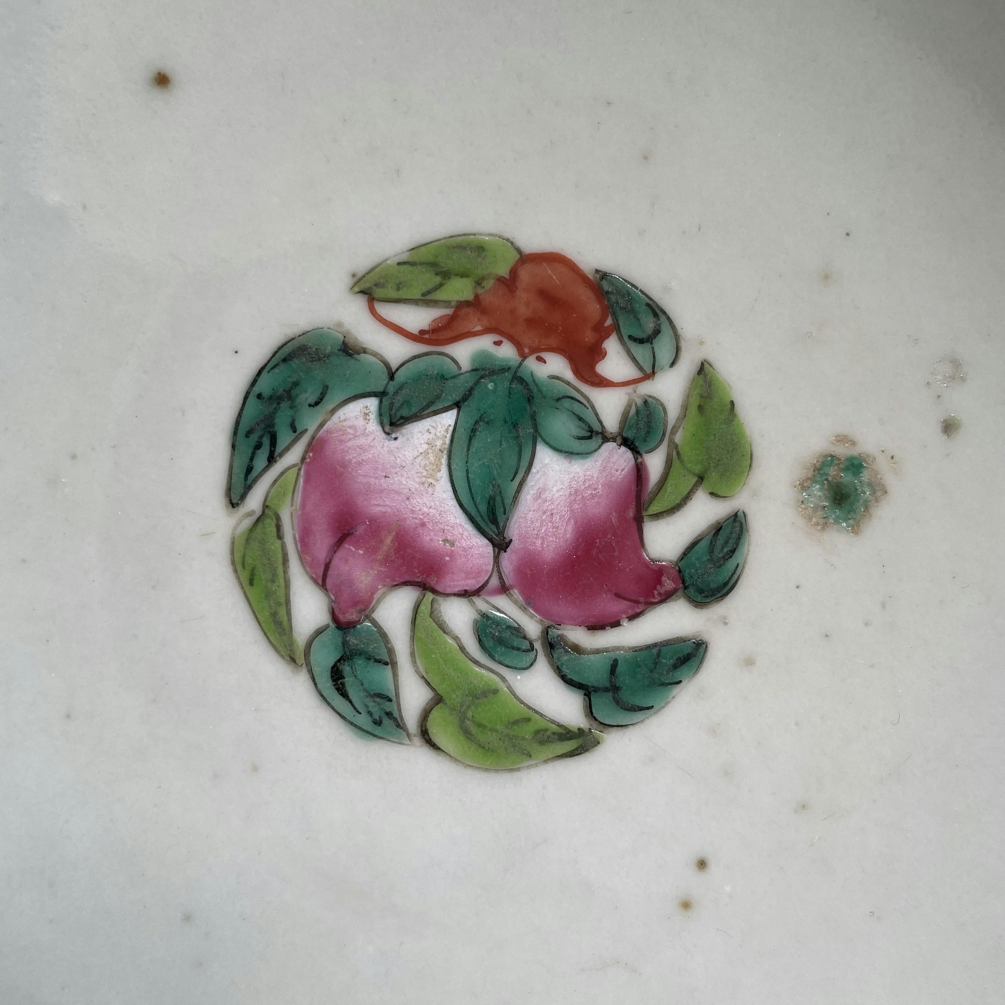 Chinese Antique Porcelain bowl with four seasons flowers, Mid 19th c #1538