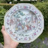 Chinese Antique rose mandarin plate, Qianlong, 18th c #1552