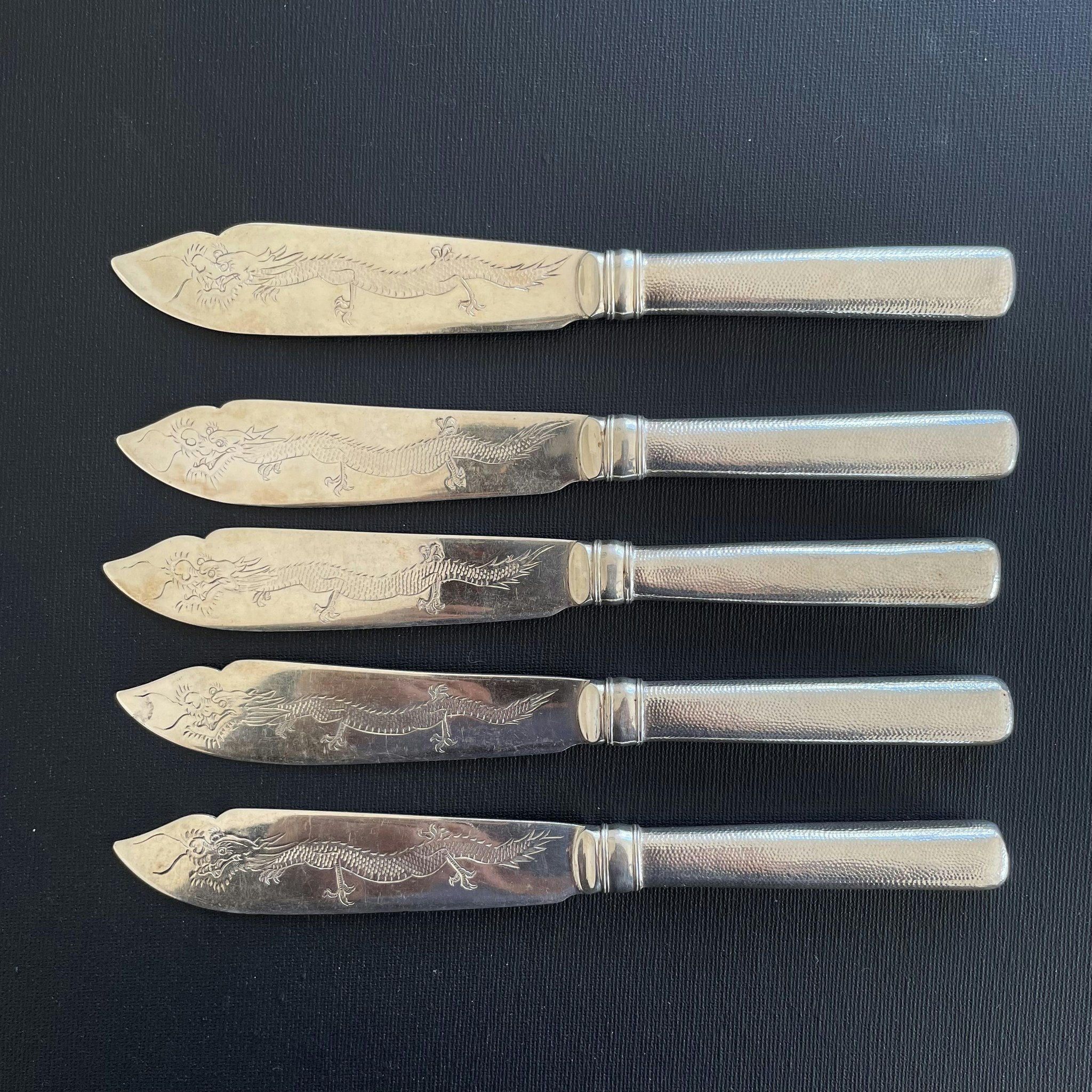 Antique Chinese export silver cutlery set, ZEE SUNG company, Shanghai, 1900-1940