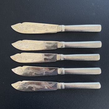 Antique Chinese export silver cutlery set, ZEE SUNG company, Shanghai, 1900-1940