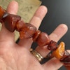 ANTIQUE NATURAL AMBER RAW STONE NECKLACE 77g FROM SWEDEN