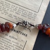 ANTIQUE NATURAL AMBER RAW STONE NECKLACE 77g FROM SWEDEN